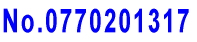 No. 0770200772 