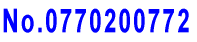 No. 0770200772 